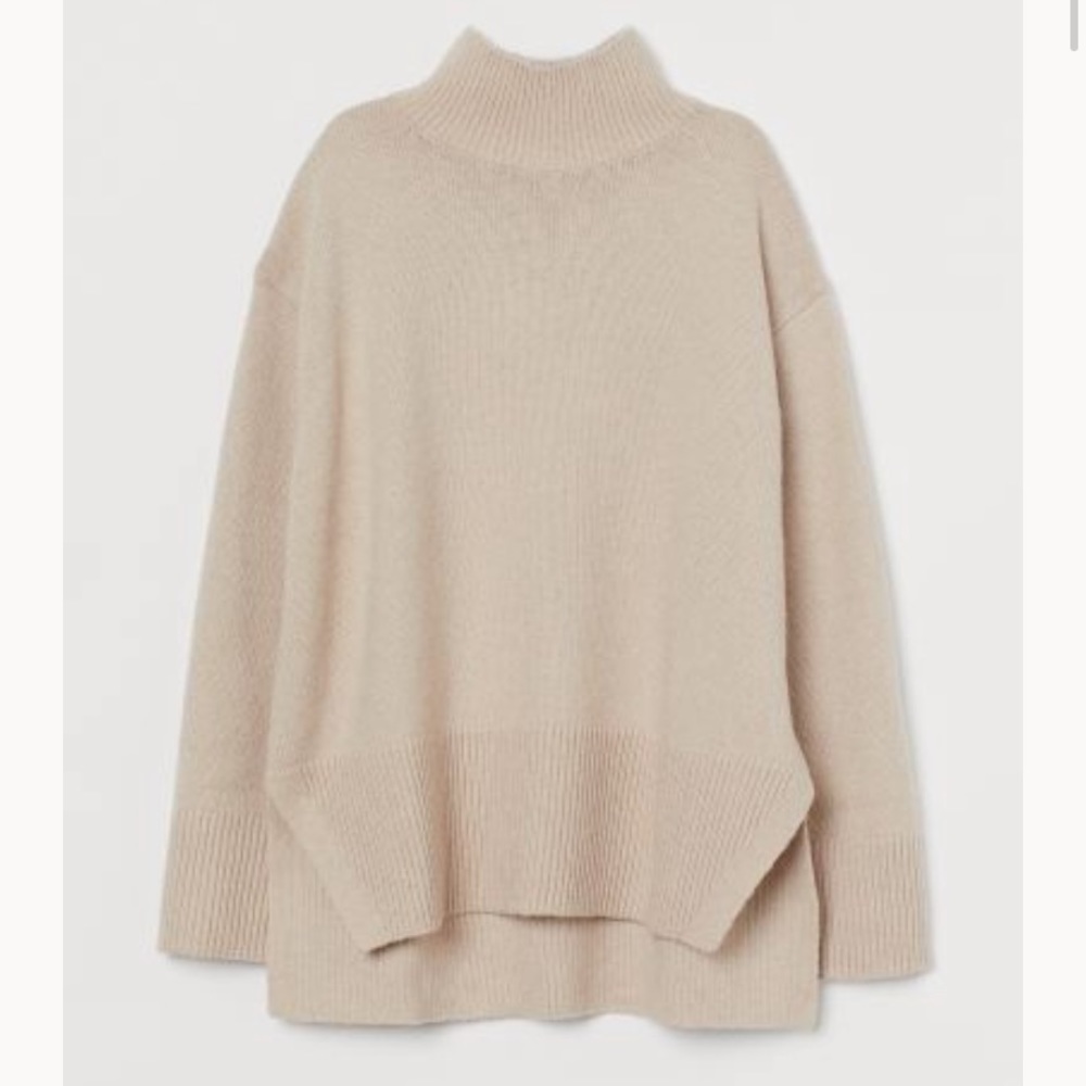 H&M oversized gray turtle neck sweater